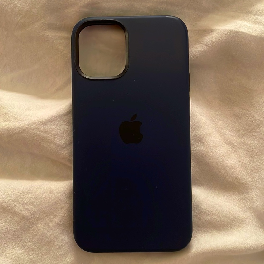 Apple silicon navy phone case iphone 12 mini